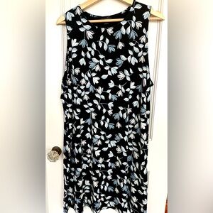 J. Jill Black Floral Mini Dress